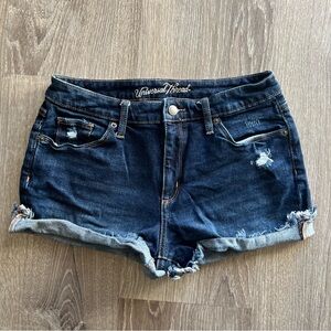 Universal Thread High Rise Shortie Blue Jean Shorts Size 6/28R